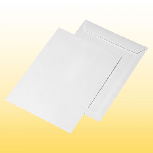 1000 Versandtaschen B4 (250 x 353 mm) wei� haftklebend 120g/m�